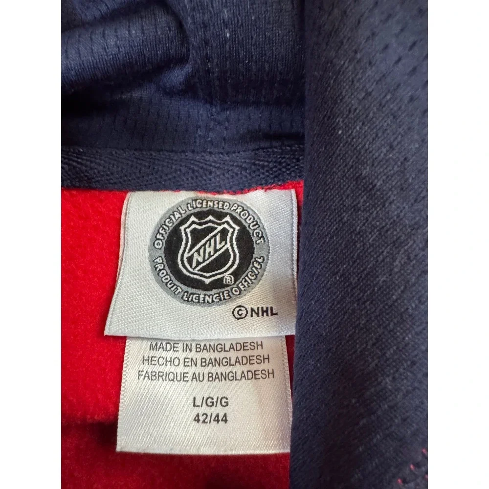 NHL Washington Capitals Hoodie Mens Large Red Performance Fleece Weagle Logo - Picture 5 of 7